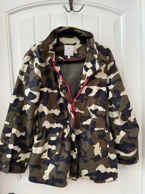 LUII Camouflage Short Trench Rain Coat - Sz S
